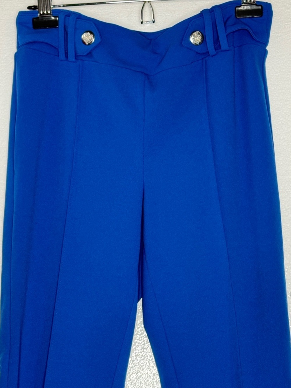SOHO Apparel High Waist Slim Dress Pants Blue Sz M Stretch Career Work Trousers - Picture 5 of 11